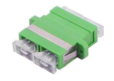 ADA-SCAPCUDGRN-CL Fiberworks AS  Adapter SM SC/APC-DPX Green With flange, metall clip, Zr. sleeve